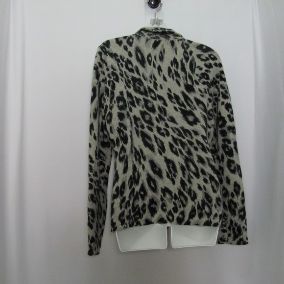 Sutton Studio Cashmere Sweater Animal Print Size M - Picture 2 of 3